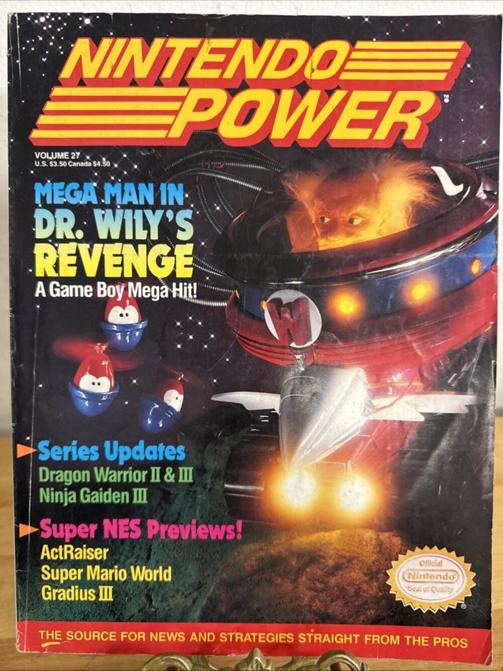Nintendo Power Magazine 27 1991 August NES Mega Man Dr. Wily's, Star Wars Poster